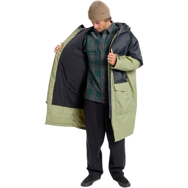2026 Quiksilver Mens Full Rig Hooded Poncho Jacket EQYJK04188 - Loden Green